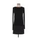 Bailey 44 Casual Dress - Shift Crew Neck Long sleeves: Black Color Block Dresses - Women's Size Small