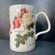 Vintage 1995 The Natural History Museum Blood Red China Rose etc fine bone china mug Staffordshire Tableware made in England