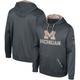 "Men's Colosseum Charcoal Michigan Wolverines OHT Military Appreciation Pullover Hoodie"