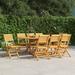 vidaXL Folding Patio Chairs 2/4/6/8 pcs 18.5"x24.4"x35.4"/21.7"x24.4"x35.4" Solid Wood Teak