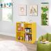 4-Cube Children's Bookcase, Kids Toy Storage Shelf Organizer, Yellow