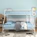 Twin-Over-Full Metal Bunk Bed, Heavy Duty Bunk Bed,Easy Assembly with Enhanced Upper-Level Guardrail