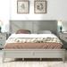 Modern Solid Wood Patform Bed Frame Full/ Queen/ King Size Paltform Bed Frame with Headboard, No Box Spring Required