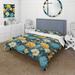 Designart "Pineapple Serenity Tropical Pattern" Floral Bed Cover Set With 2 Shams