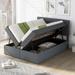 Queen Size Upholstered Platform Bed with Storage Underneath