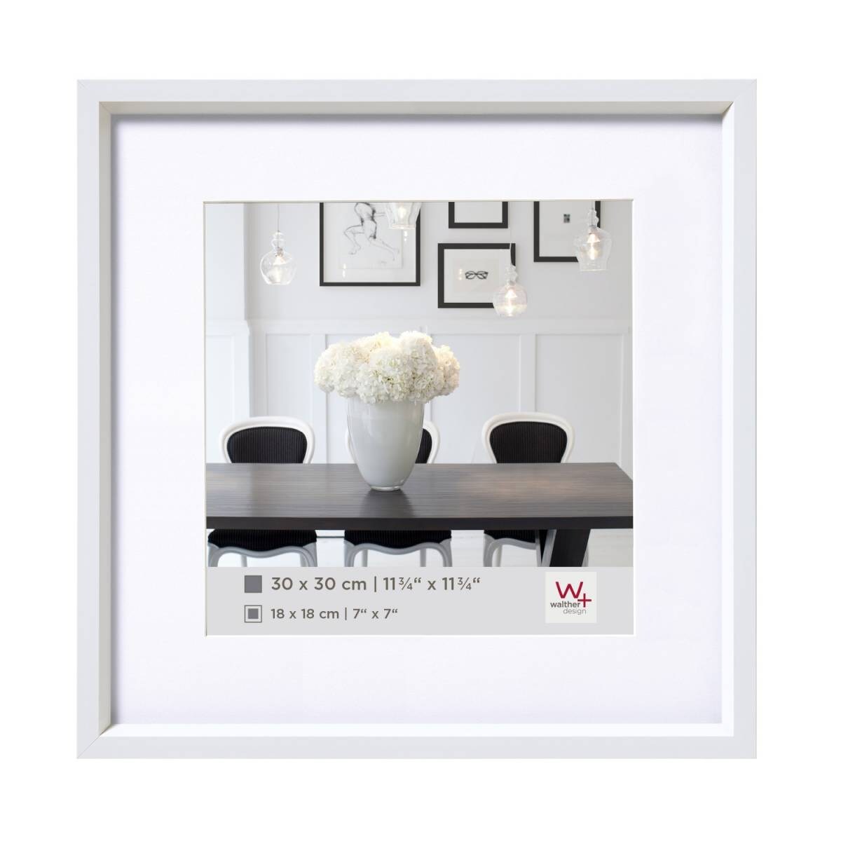 walther + design ES330W,Steel Style Kst.Rahmen 030X030 WEISS Image