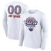 Unisex Fanatics Branded White Edmonton Oilers Personalized Name & Number Leopard Print Long Sleeve T-Shirt
