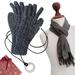 Winter Flair,'Men's Curated Gift Set with Necklace Alpaca Scarf and Gloves'