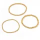 Bracelets de perles plaqués or classiques pour femmes faits à la main perles en acier inoxydable