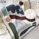 Couverture de jet tissée teintée par fil géométrique housse de canapé couvertures de lit Jacquard