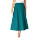 Plus Size Women's Bend Over® A-Line Skirt by Roaman's in Tropical Teal (Size 40 W)