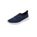 Wide Width Men's Athletic Knit Stretch Sneaker by KingSize in Navy Marl (Size 13 W)