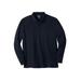 Men's Big & Tall Long Sleeve No Sweat Polo by KingSize in Black (Size 4XL)