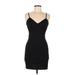 Forever 21 Casual Dress - Bodycon V Neck Sleeveless: Black Solid Dresses - Women's Size Medium