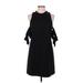 Guess Casual Dress - Mini Crew Neck 3/4 sleeves: Black Print Dresses - Women's Size Medium
