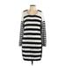 a.n.a. A New Approach Casual Dress - Shift Scoop Neck 3/4 sleeves: Black Color Block Dresses - Women's Size Large