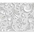 murando Photo Wallpaper 3D 343x256 cm Peel and Stick Self-Adhesive Foil Print Wall Mural White Gray Diamond f-C-0209-a-a