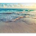 murando Photo Wallpaper Beach Sea 147x105 cm / 57.9" x 41.3" - Peel and Stick Self-Adhesive Foil Print Wall Mural Nature Landscape Sand Bay Ocean Turquiose Waves c-B-0358-a-a