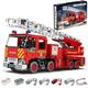 Technic RC Fire Engine Building Blocks Kit, 3266 Pieces Large Fire Engine With motor and remote control, Technic Water Jet Fire Engine Model Building Kit, Compatible with LEGO