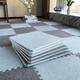 Non-Slip Thickened Playmat,Interlocking Square Carpet,Soft Foam Puzzle Floor Mats,11.8 Inch Floor Area Rugs,Decoration,50 Pcs(Color:Light Gray+Dark Gray)