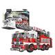 Technic Fire Engine Building Blocks Kit, 711 Pieces Ladder Fire Truck Construction Set With minifigures, Technic Water Jet Fire Engine Model Building Kit, Compatible with LEGO