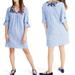 Madewell Dresses | Madewell Breeze Embroidered Linen Blend Shift Dress, Brilliant Royal | Color: Blue/White | Size: S