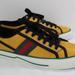 Gucci Shoes | Nwb Gucci Gg Web Yellow Sneakers Leather 1977 Tennis Lace Up 40 Shoes 40 629242 | Color: Gold/Yellow | Size: 40eu