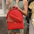 Michael Kors Bags | Michael Kors Maisie Medium Pebbled Leather 2-In-1 Backpack Dr Sangria | Color: Red | Size: Os