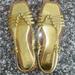 Zara Shoes | Nwot Zara Braided Sandal | Color: Gold | Size: 6.5