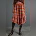 Anthropologie Skirts | Nwot Anthropologie Plaid A-Line Midi Skirt Sz L | Color: Orange | Size: L