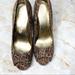 Nine West Shoes | Nine West Peep Toe Heels. Kelsyo Vegan Leather Snakeskin Pumps With A 4" Heel 8 | Color: Brown/Tan | Size: 8