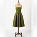 Anthropologie Dresses | Maeve Anthropologie Green 2 Piece Fit/Flare Dress Detachable Skirt/Straps | Color: Green | Size: 2