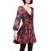 Free People Dresses | Nwt - Free People Morning Light Printed Mini Dress Black Comb Size 10 | Color: Black/Red | Size: 10