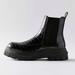 Urban Outfitters Shoes | Nwt Uo Faux Leather Croc Chunky Pull On Boots | Color: Black | Size: 6