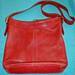 Coach Bags | Coach Large Red Leather Hobo Shoulder Bag Lined Coach Logo Fabric No. G2s-9188 | Color: Red | Size: Os