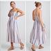 Free People Dresses | Free People Lilah Midi Dress Strapless Striped | Color: Blue/Pink | Size: L