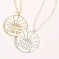 Free People Jewelry | New Free People Silver Good Vibes Pendant Necklace | Color: Silver | Size: Os