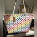 Coach Bags | Nwt Coach Outlet City Tote In Rainbow Signature Canvas | Color: Orange/Yellow | Size: Os