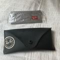 Ray-Ban Accessories | New Ray Ban Black Sunglasses Case With New Cloth Len Cleaner | Color: Black/Gold | Size: Os