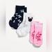 Disney Accessories | Nwt!! Old Navy Disney Pop-Culture Crew Socks 3-Pack For Girls Sz M | Color: Pink/White | Size: Medium - 13 - 3y