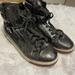 Michael Kors Shoes | Michael Kors Metallic Silver Women’s High Top Shoes Size 9 | Color: Silver | Size: 9