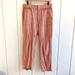 Anthropologie Pants & Jumpsuits | Anthropologie Linen Blend Stripe Pants Small | Color: Cream/Orange | Size: S