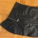 Michael Kors Skirts | Michael Kors 100% Authentic Leather Skirt With Zippers | Color: Black/Silver | Size: 0