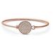 Michael Kors Jewelry | Michael Kors Women's Pave Crystal Disk Rose Gold Bracelet Mkj3605791 | Color: Gold | Size: Os