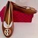 Tory Burch Shoes | New In Box Tory Burch Chelsea Ballet Leather Flat Royal Tan Size 6.5 | Color: Tan | Size: 6.5