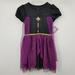 Disney Dresses | Nwt Disney Frozen Ii Black And Purple Cape Dress Size Medium | Color: Black | Size: Mg