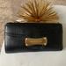 Michael Kors Bags | Michael Kors Black & Gold Large Zip Wallet Soft Leather | Color: Black/Gold | Size: Os