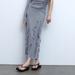 Zara Skirts | Nwt Zara Ruffled Tulle Skirt Mid-Gray | Color: Gray | Size: S