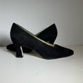 Nine West Shoes | Nine West Brushed Suede Heels Pumps Black Womens Size 7.5 Medium 2.5" Heel | Color: Black | Size: 7.5