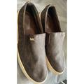 Michael Kors Shoes | Michael Kors Canvas Shoes Slip On Brown Leather Size 10 | Color: Brown | Size: 10